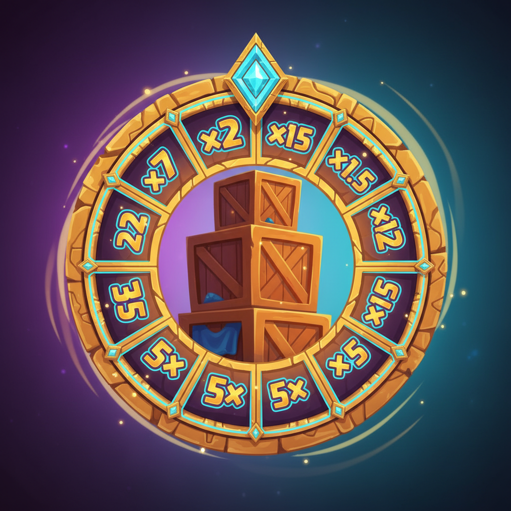 Temple Floor bonus feature with multiplier wheel